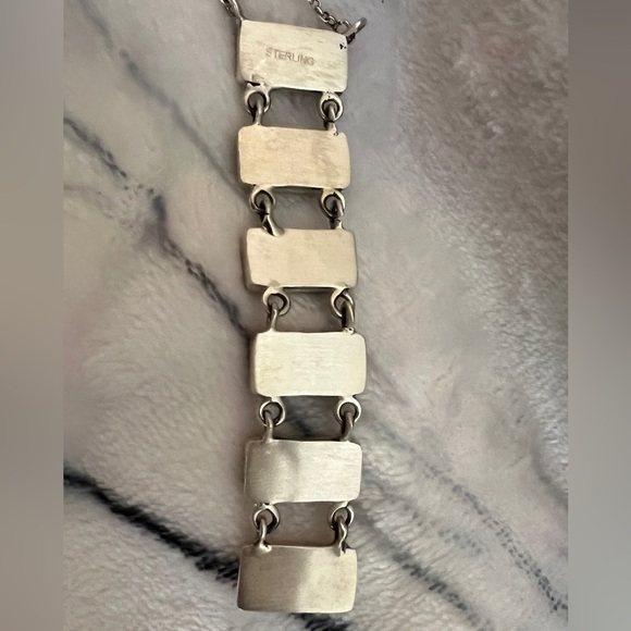 ❤️ Pink Dahlia Turquoise 925 Southwestern Navajo Style Bar Necklace 18+2” 21.6gm - Picture 12 of 16